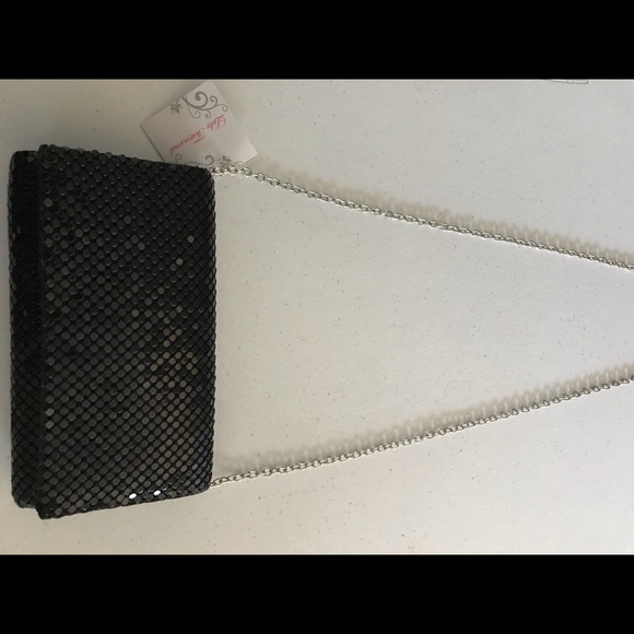 New Tagged LuLu Townsend Black NWT Mesh Clutch - Picture 7 of 7